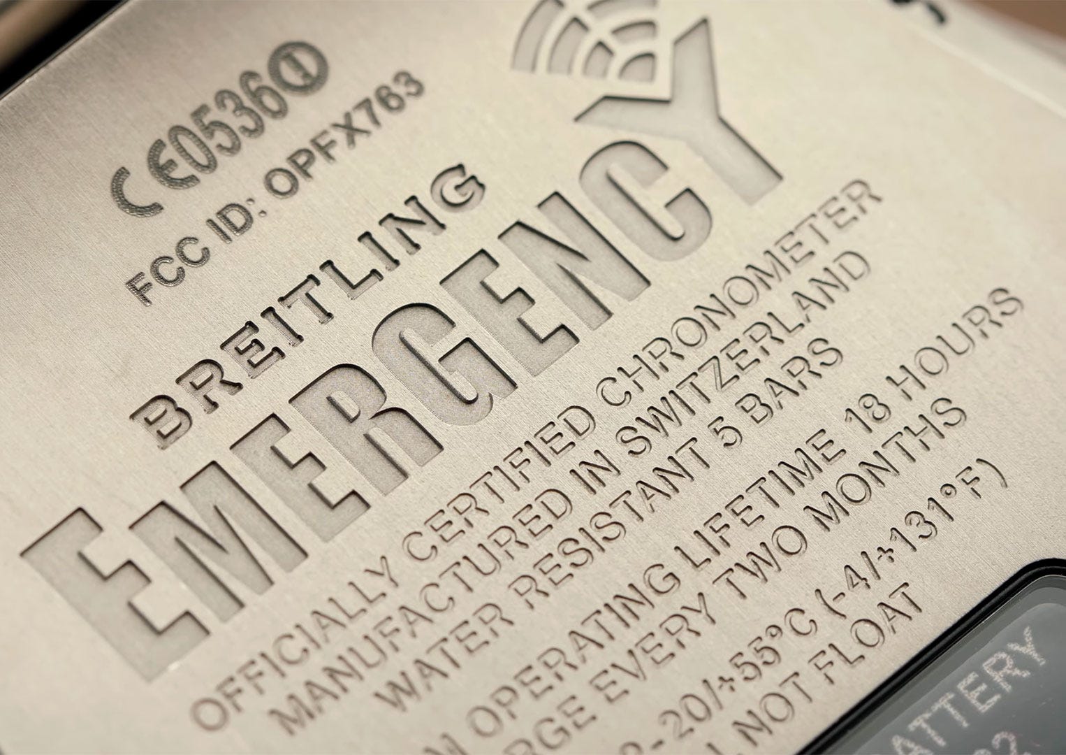 The Breitling Emergency has a built in 406 MHz transmitter